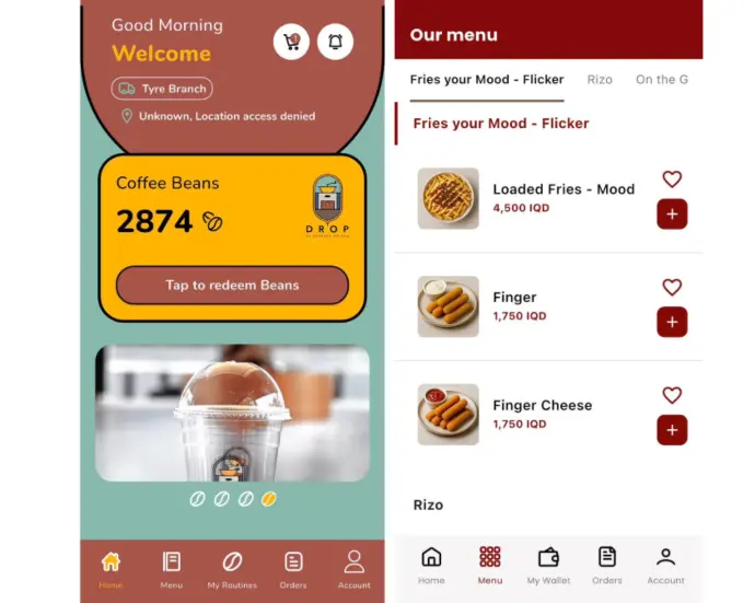 Restaurant food ordering and loyalty platform by Weave Wider